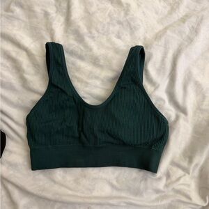 Aerie Deep Green Ribbed Bralette
